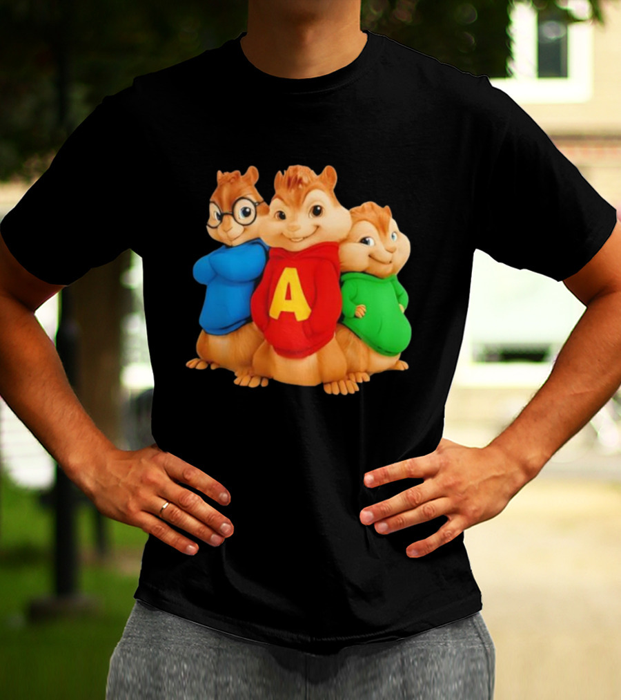 Alvin And The Chipmunks Trio Red Blue Green S T-Shirt