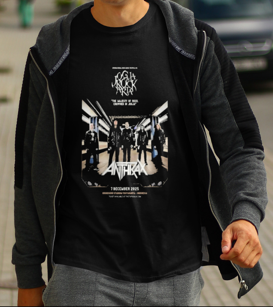 Jogia Rock Aria Anthrax Live 7 December 2025 Stadion Kridosono Yogyakarta T-Shirt