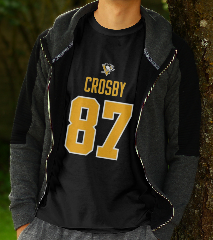 Crosby 87 Black Pittsburgh Penguins Stylish T-Shirt