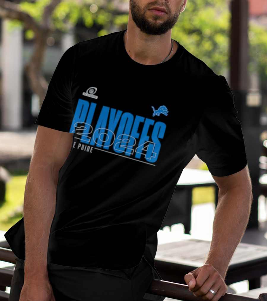 Detroit Lions 2024 Playoffs One Pride Fan Gear T-Shirt