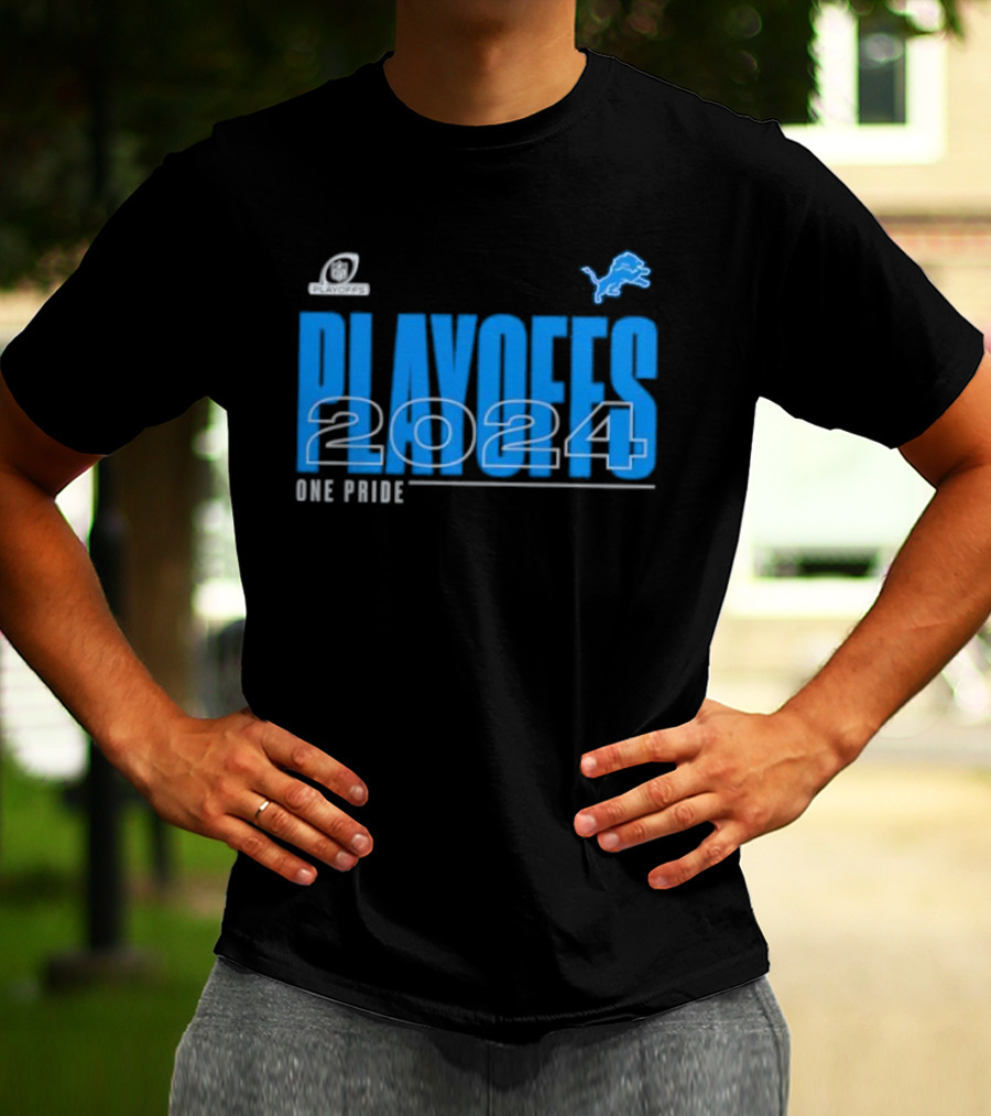 Detroit Lions 2024 Playoffs One Pride Fan Gear T-Shirt