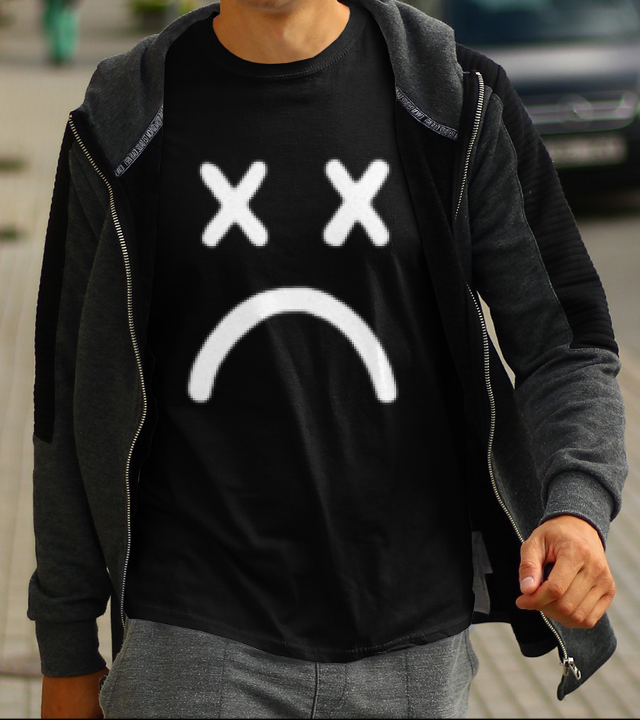 Call Me Karizma My Favorite Genre Is Alt Hardcore Sad Shit XX Frown Face T-Shirt