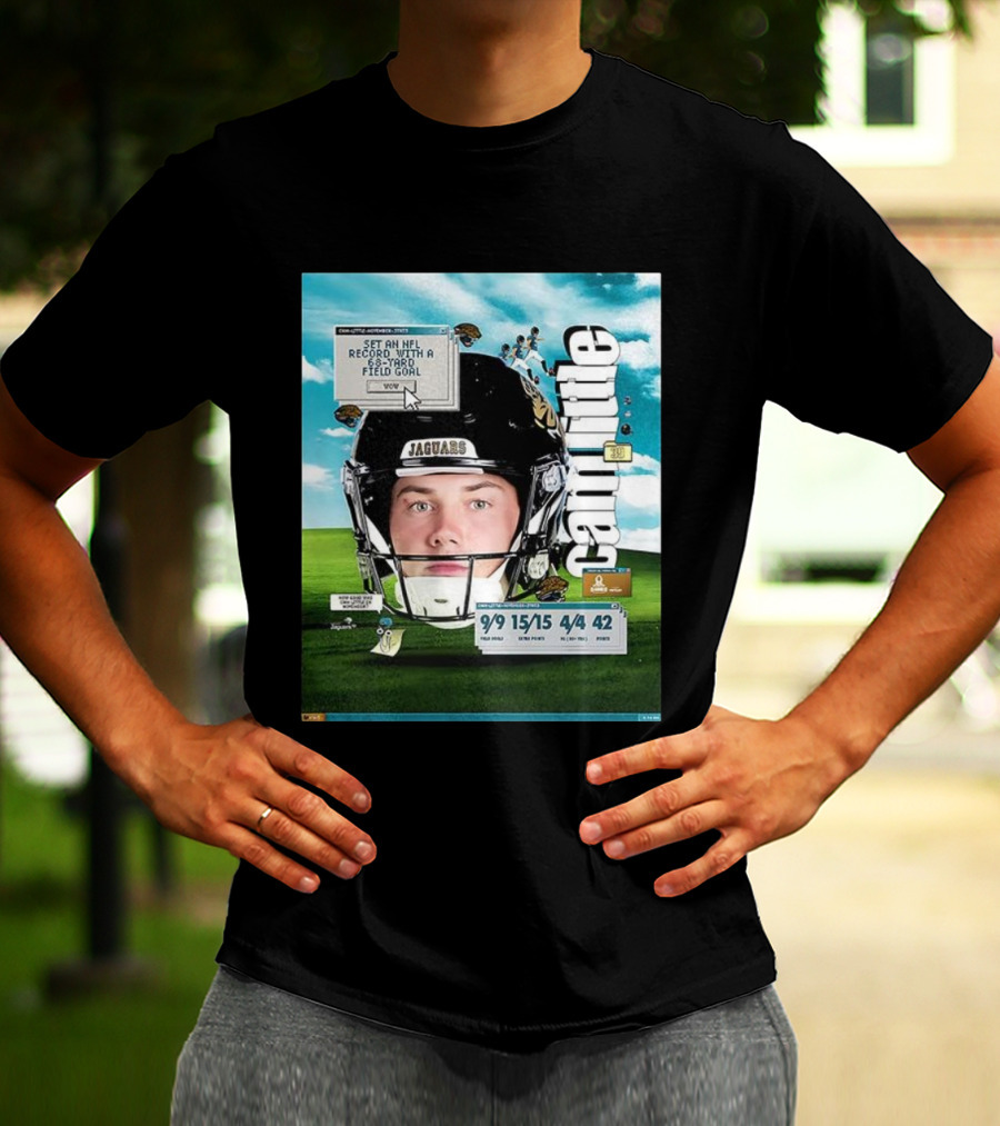 Cam Little 68-Yard Field Goal Record NFL Jaguars Kicker Wow T-Shirt