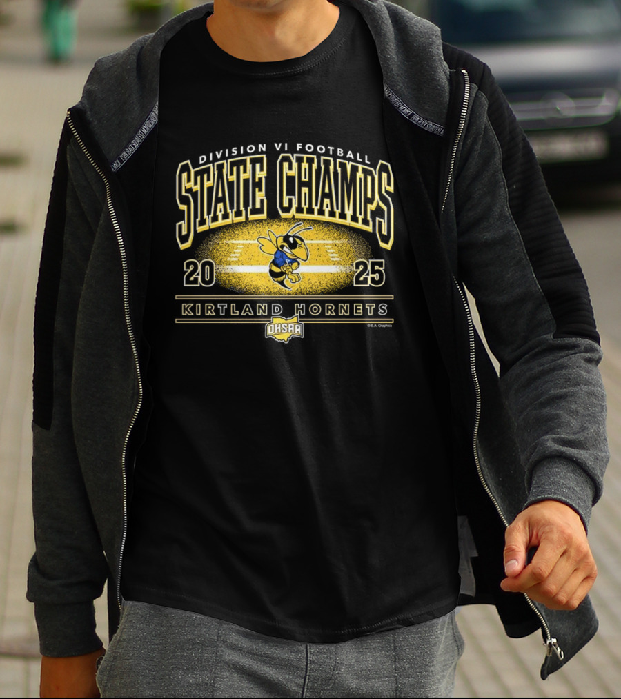 Kirtland Hornets 2025 Division VI Football State Champs OHSAA T-Shirt