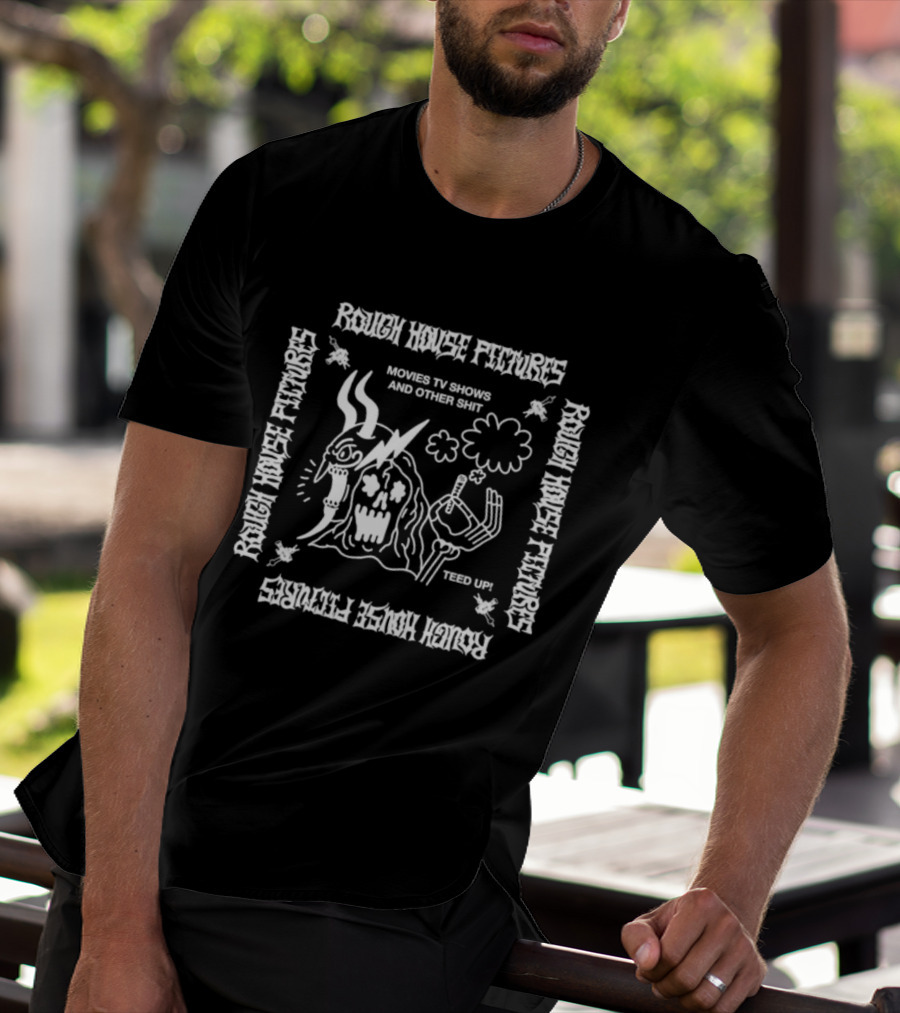 Rough House Pictures Movies Tv Show And Other Shit Spooky Teed Up T-Shirt
