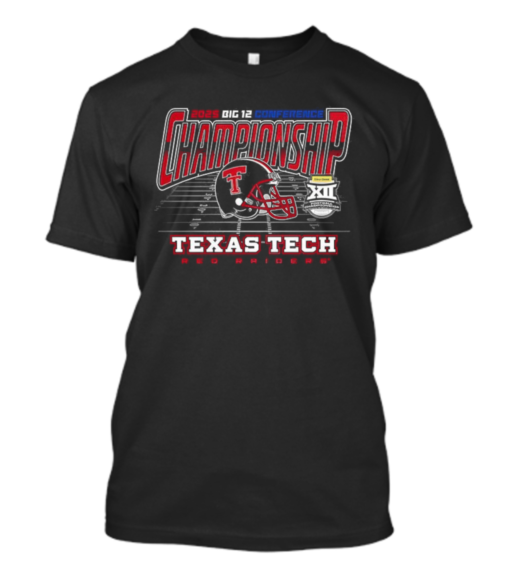 Texas Tech Red Raiders 2025 Big 12 Conference Championship Football Helmets T-Shirt