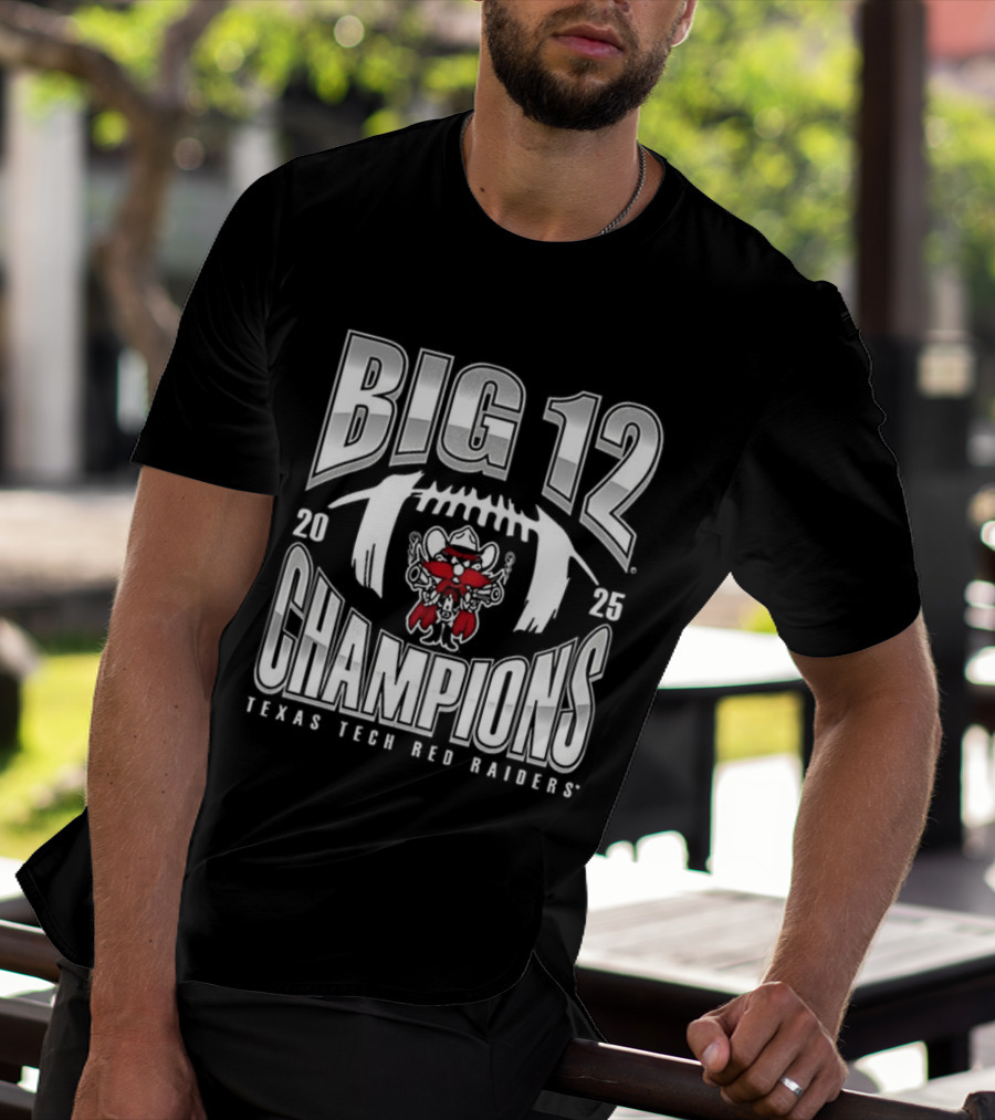 Texas Tech Red Raiders Big 12 Champions 2023 Football Mascot T-Shirt