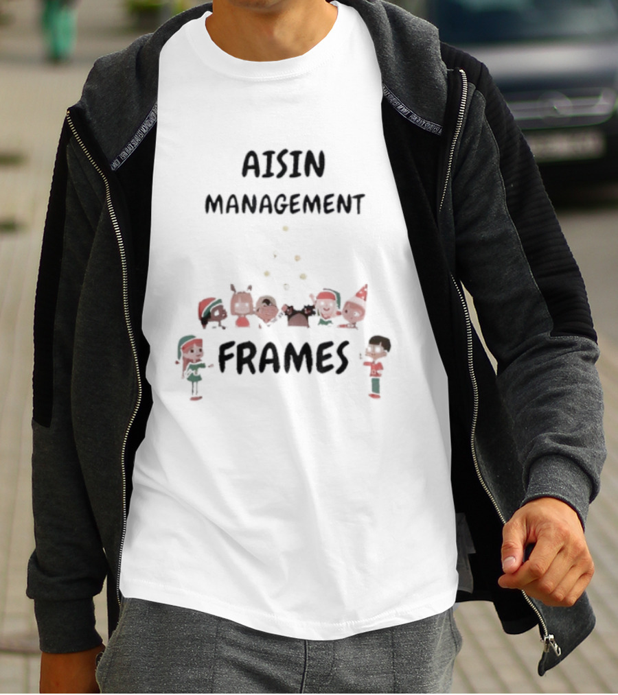 Aisin Management Christmas Frames Holiday Elves T-Shirt