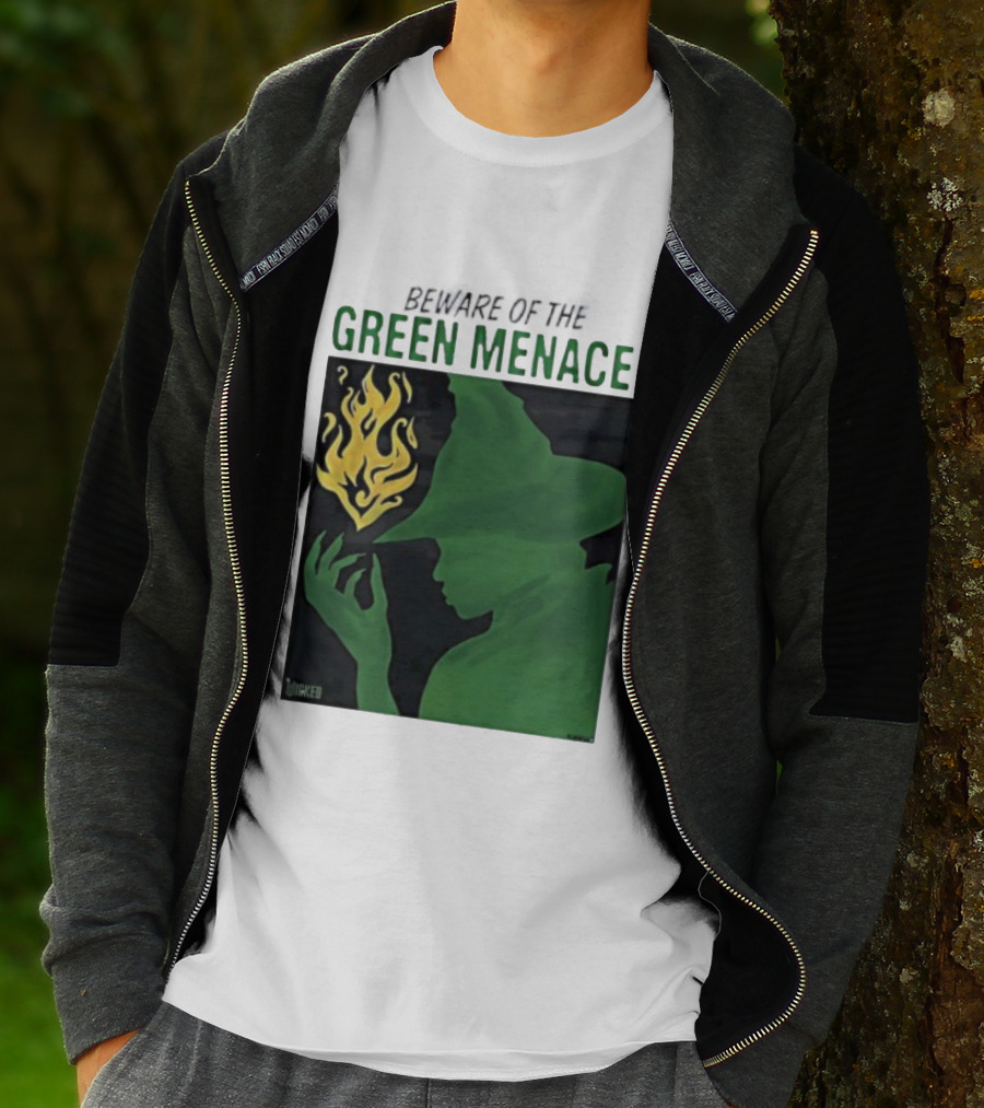 Wicked Green Menace Elphaba Wizard Of Oz Magic Flame T-Shirt