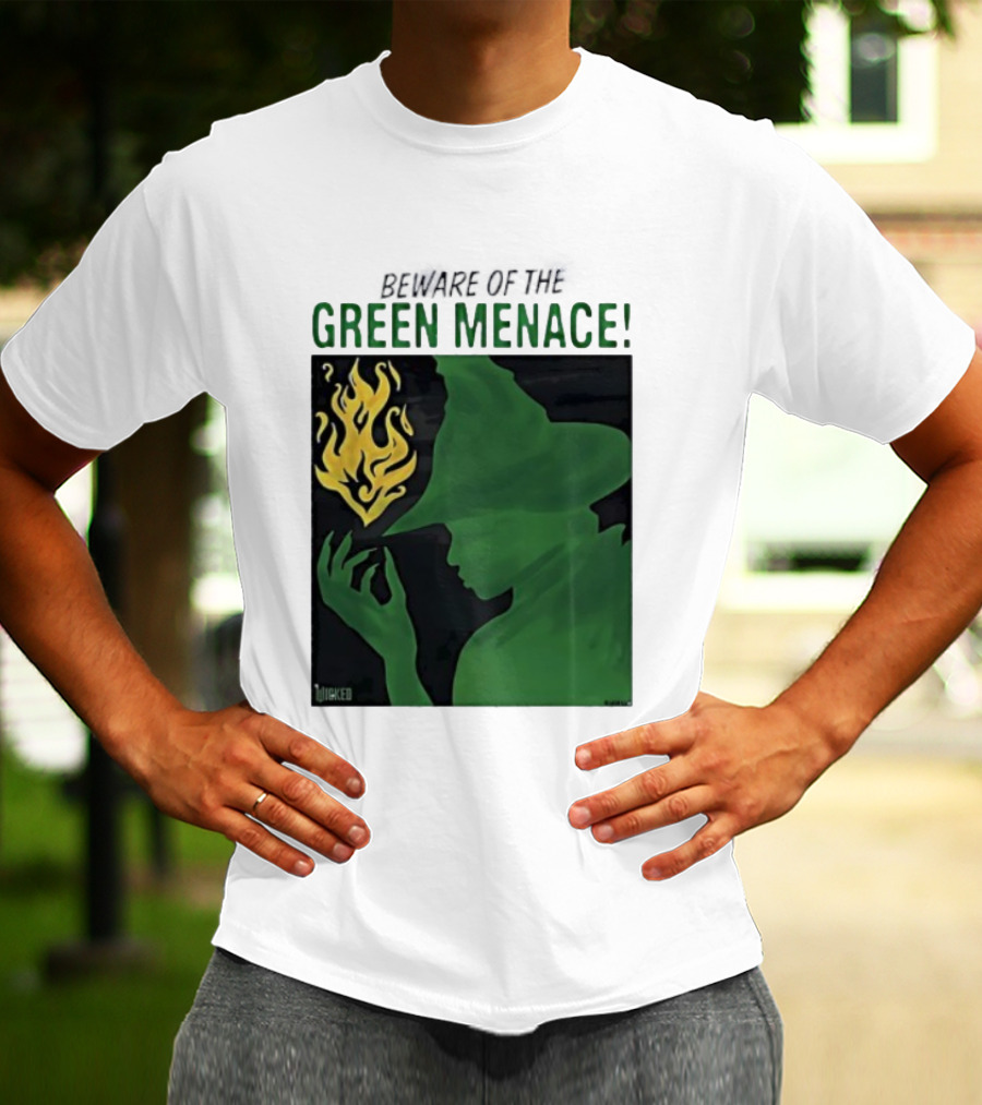 Wicked Green Menace Elphaba Wizard Of Oz Magic Flame T-Shirt