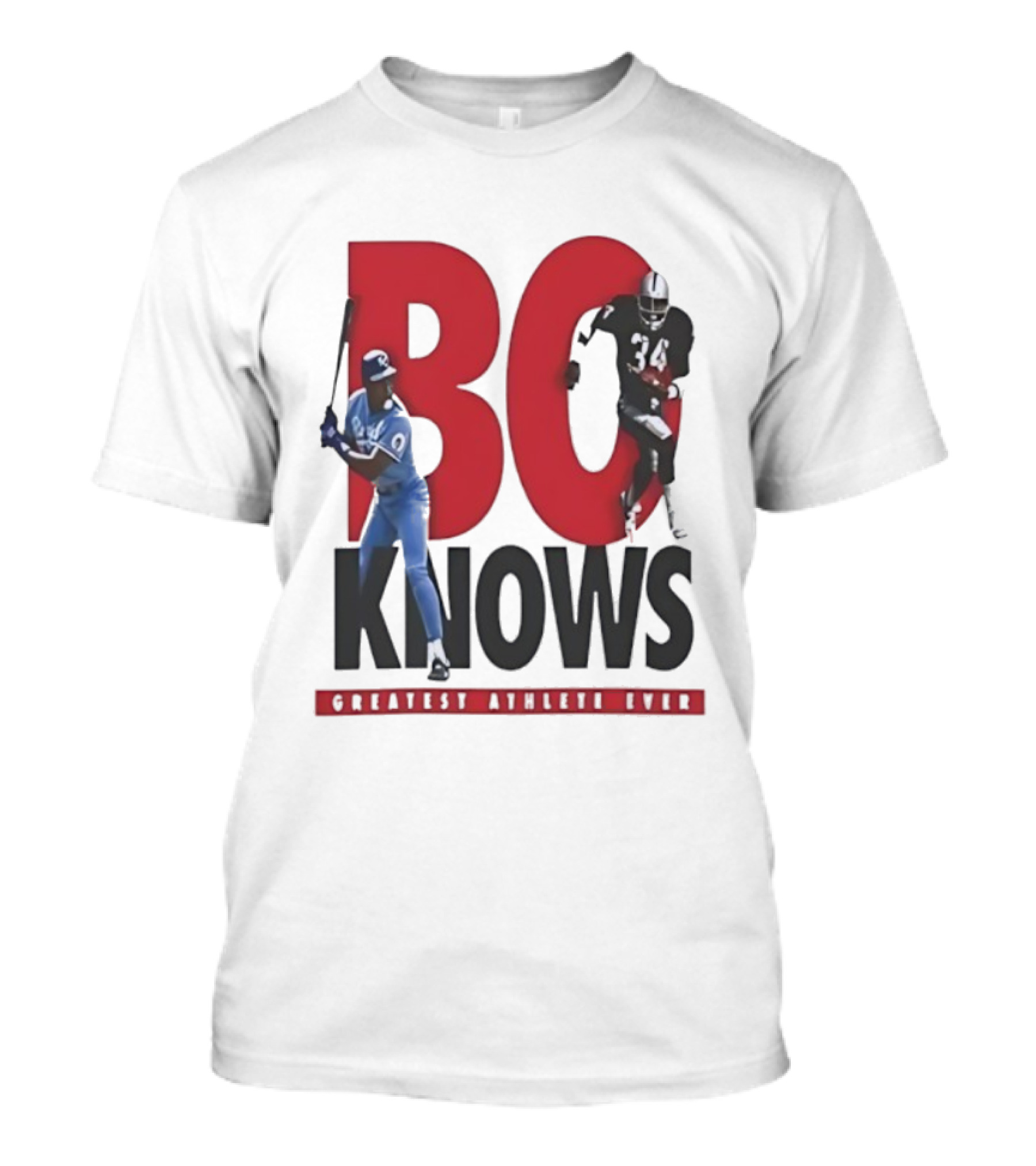 BO Knows Football And Baseball Player Dual Athlete 34 T-Shirt