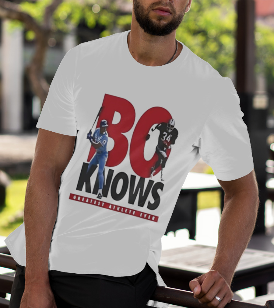 BO Knows Football And Baseball Player Dual Athlete 34 T-Shirt