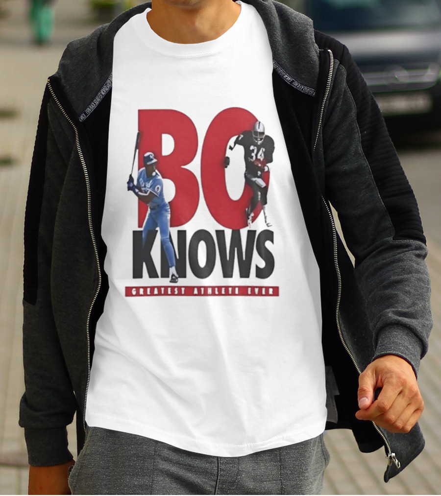 BO Knows Football And Baseball Player Dual Athlete 34 T-Shirt