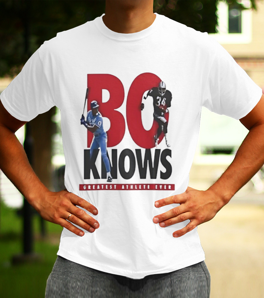 BO Knows Football And Baseball Player Dual Athlete 34 T-Shirt