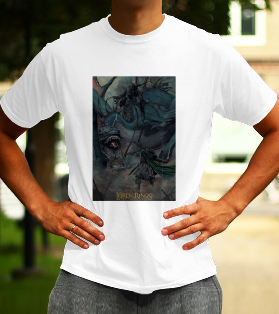 The Lord Of The Rings The Return Of The King Epic Battle Scene With Nazgûl And Fellbeast T-Shirt