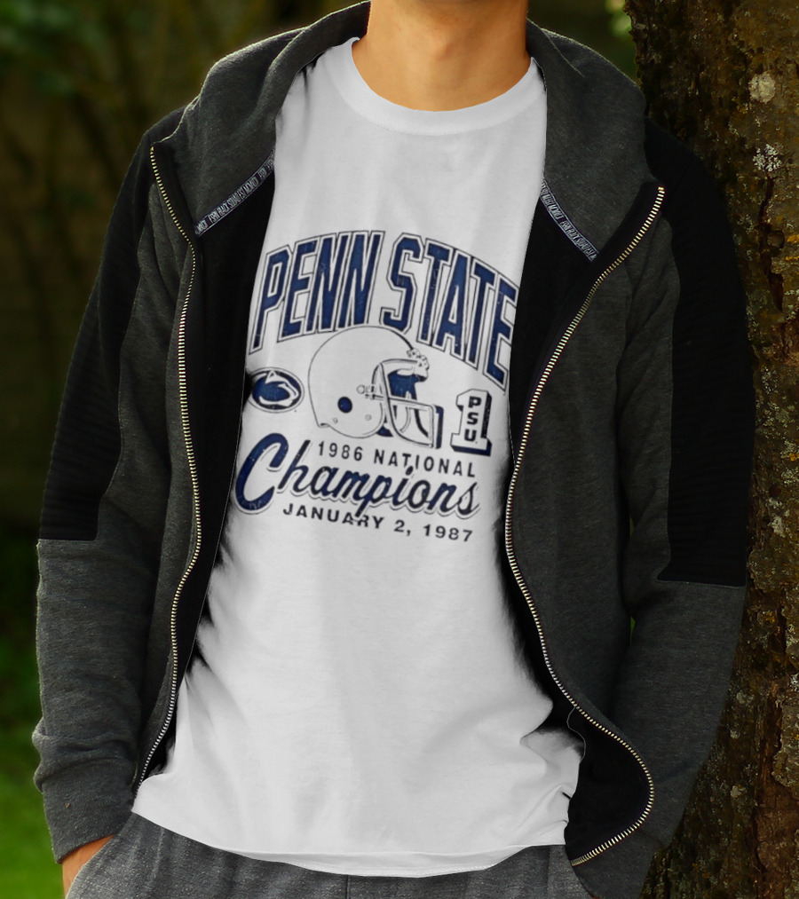 Penn State Nittany Lions 1986 National Champions January 2 1987 T-Shirt