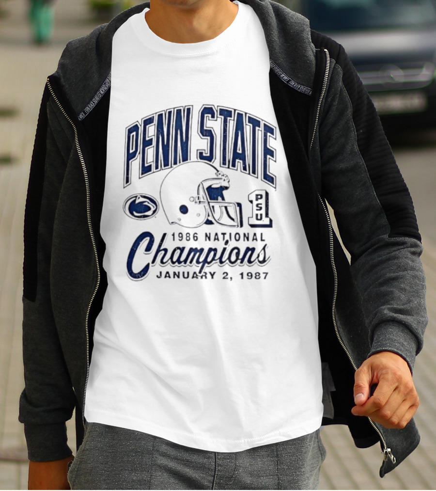 Penn State Nittany Lions 1986 National Champions January 2 1987 T-Shirt