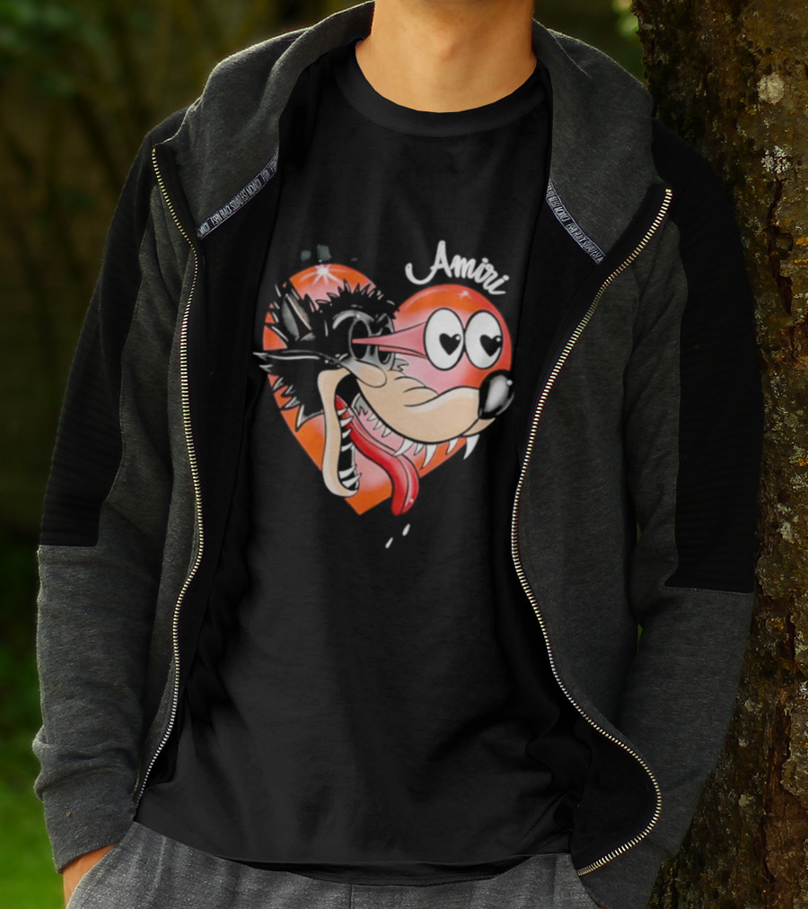 Amiri Hopeless Romantic Heart Cartoon Animation T-Shirt