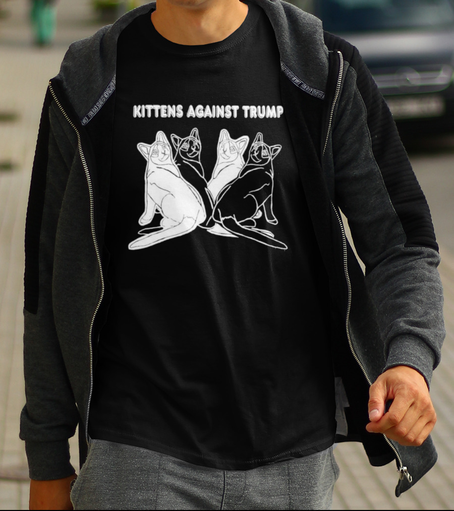 Kittens Against Trump Cats Illustration T-Shirt
