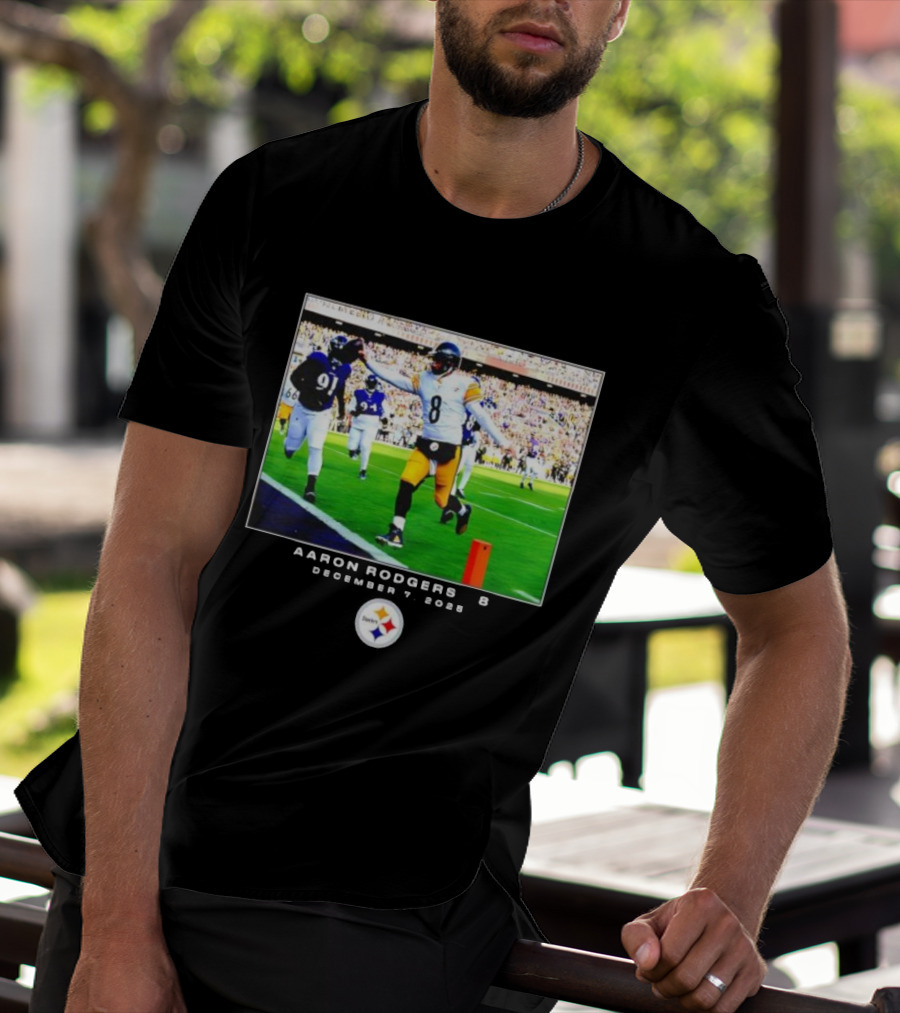 Pittsburgh Steelers Aaron Rodgers December 7 2025 NFL Victory Moment T-Shirt