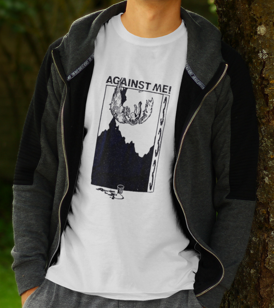 Against Me 333 Band Art Starry Night Imagery T-Shirt