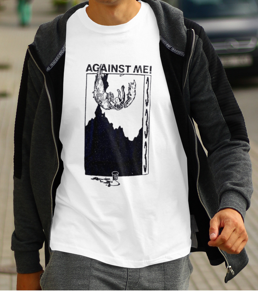 Against Me 333 Band Art Starry Night Imagery T-Shirt