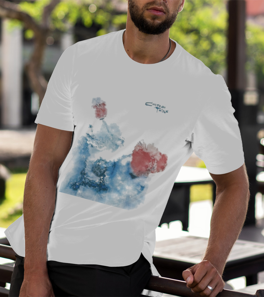 Cocteau Twins Head Over Heels Sunburst Blue And Red Abstract T-Shirt