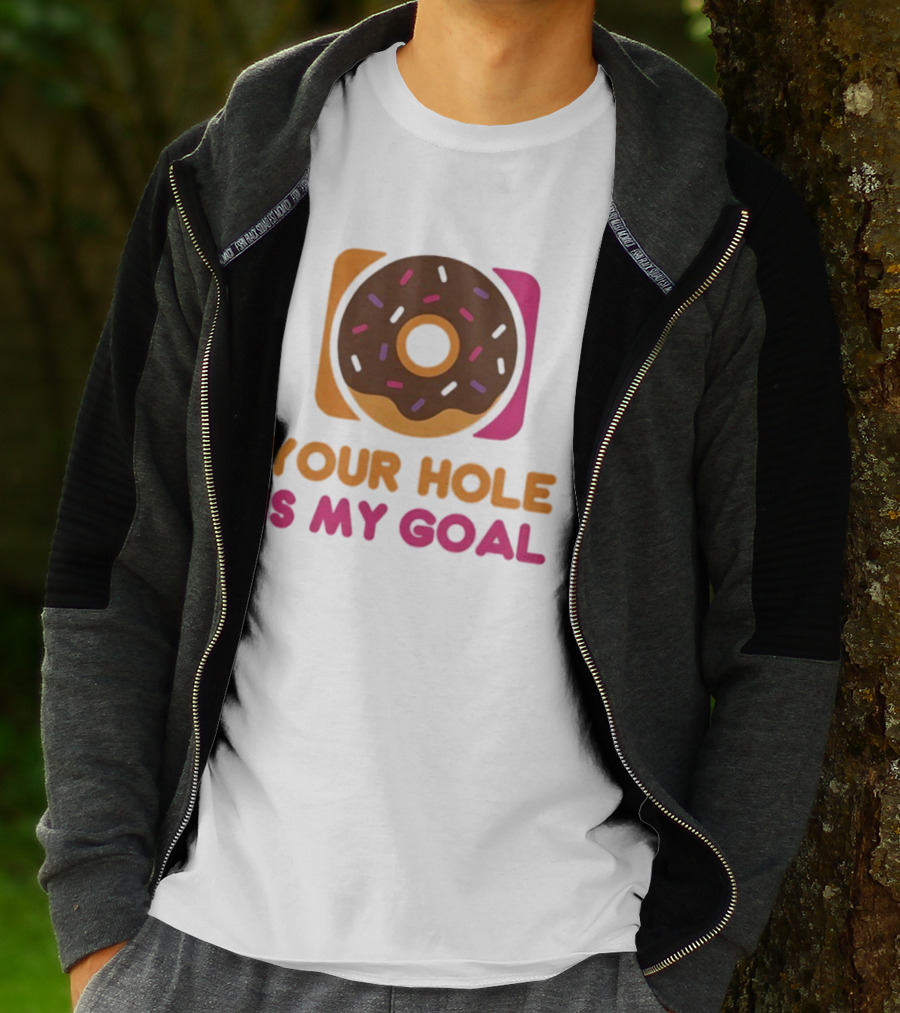 Donut Your Hole Is My Goal Chocolate Sprinkles Fun Statement T-Shirt