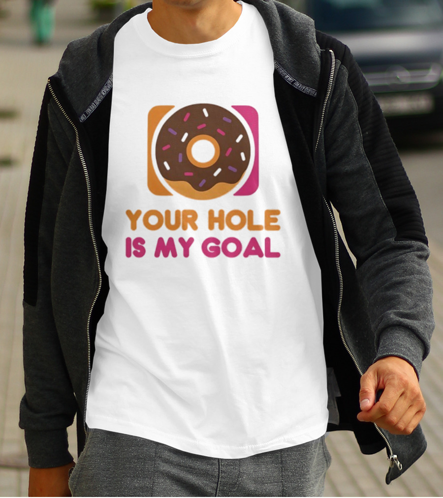 Donut Your Hole Is My Goal Chocolate Sprinkles Fun Statement T-Shirt