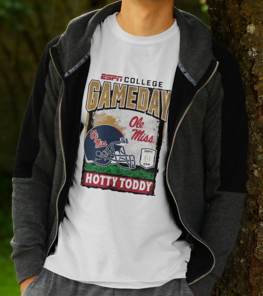 ESPN College Football Gameday Ole Miss Helmet Hotty Toddy CFP T-Shirt