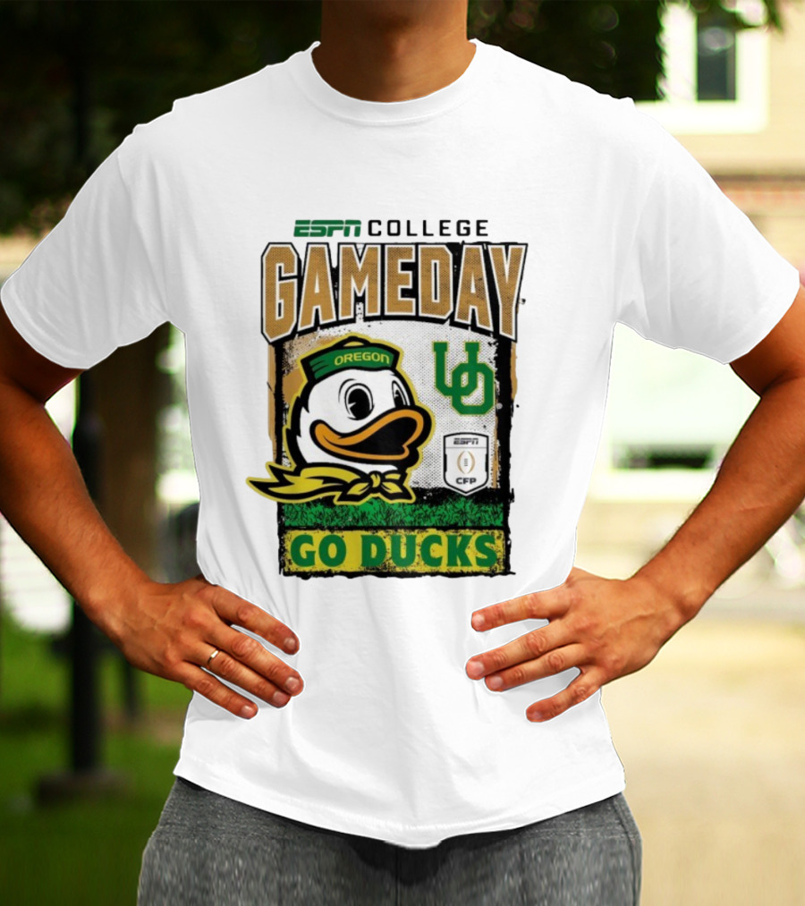 ESPN College Gameday Oregon Ducks UO CFP Go Ducks Mascot T-Shirt