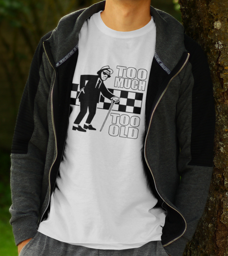 Too Much Too Old Ska Mod Rude Boy Checkerboard T-Shirt