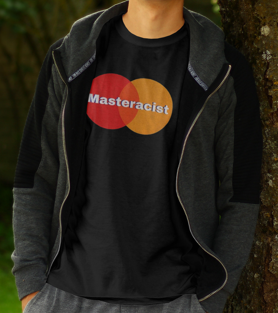 Masterracist Mastercard Parody Iconic Red Orange Overlapping Circles T-Shirt