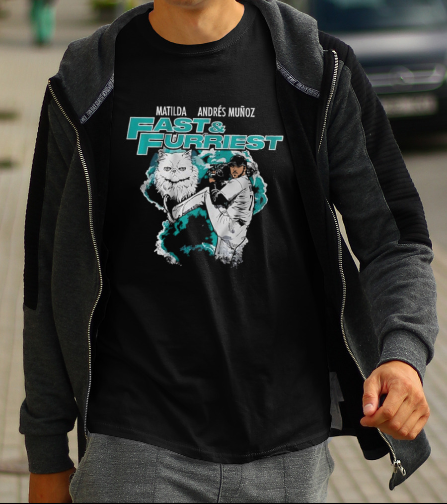Mariners Andrés Muñoz Fast & Furriest Logo T-Shirt