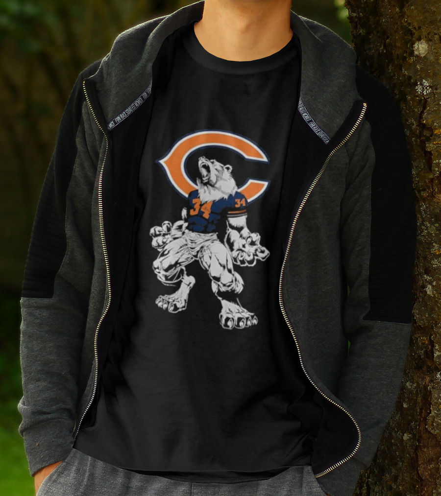 Chicago Bears Mascot Iconic Scream 34 Fan Favorite Football Team Apparel T-Shirt