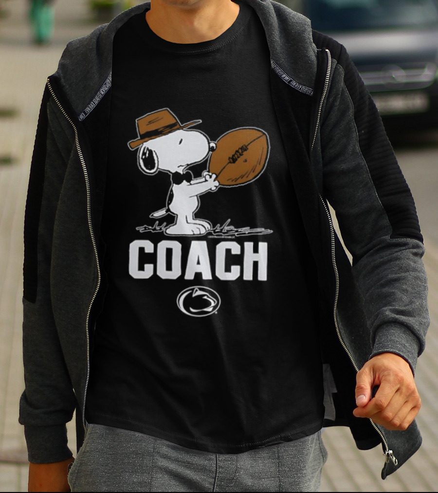 Snoopy Penn State Football Coach Peanuts Collaboration T-Shirt
