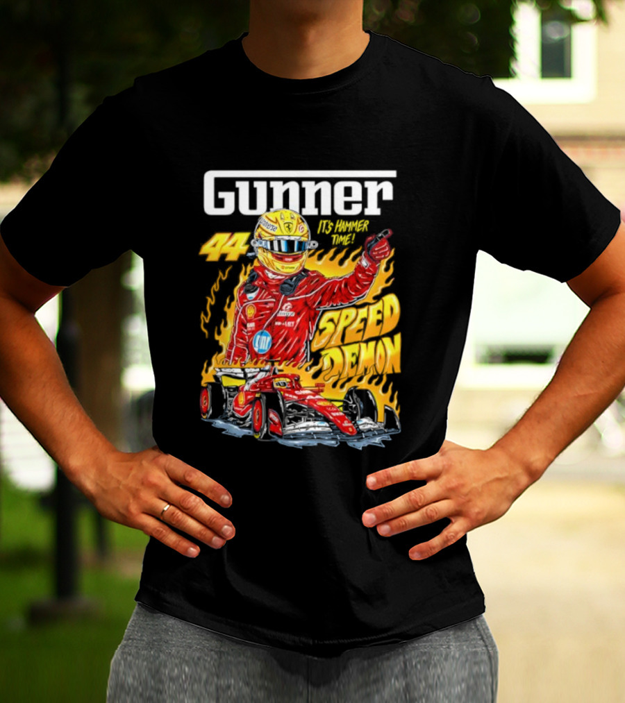 Gunner 44 Speed Demon Lewis Hamilton It's Hammer Time Racing Legend T-Shirt
