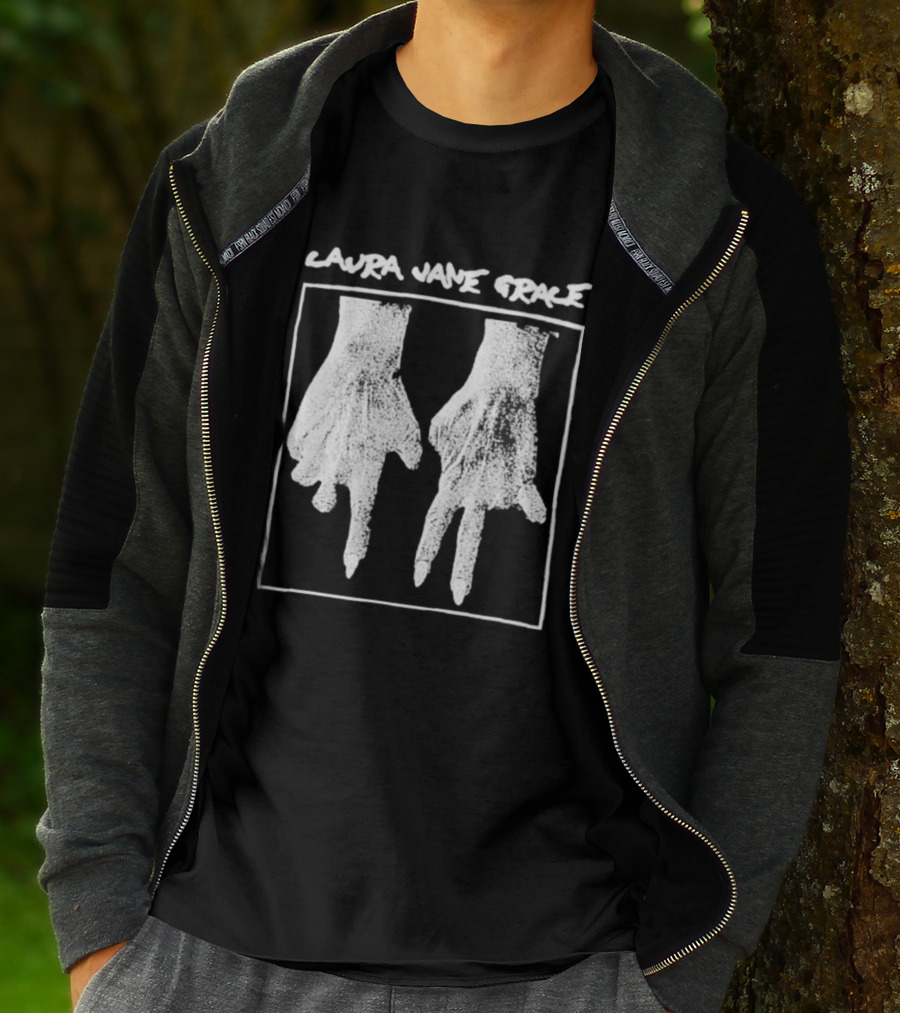 Laura Jane Grace Hands Black White Style T-Shirt