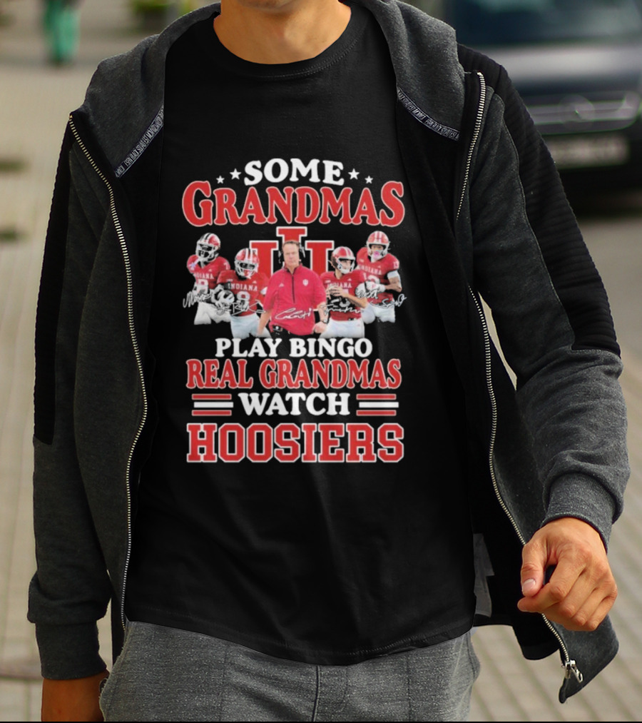 Indiana Hoosiers Real Grandmas Football Signatures T-Shirt