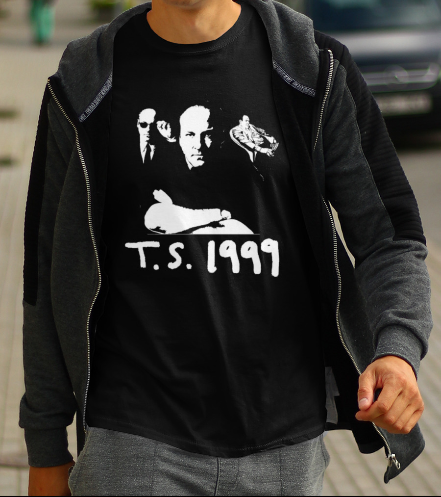 T.S. 1999 Sopranos Inspired Iconic Mob Boss Imagery T-Shirt