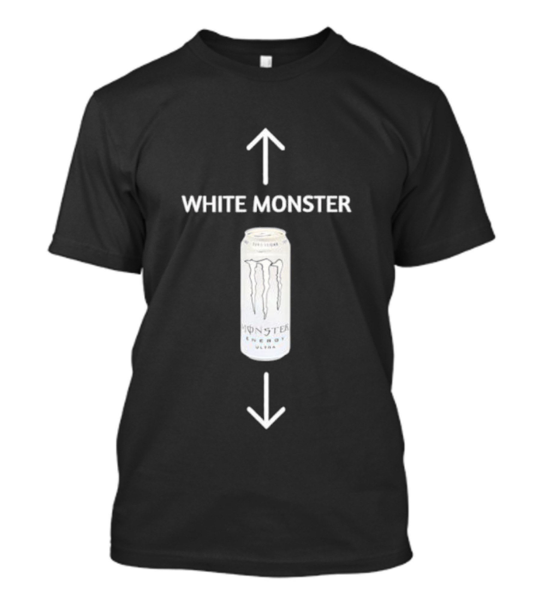 White Monster Energy Drink Can T-Shirt