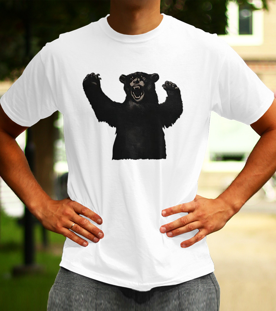 Bear Schmidt Fierce Roaring Black Bear Iconic Expression T-Shirt