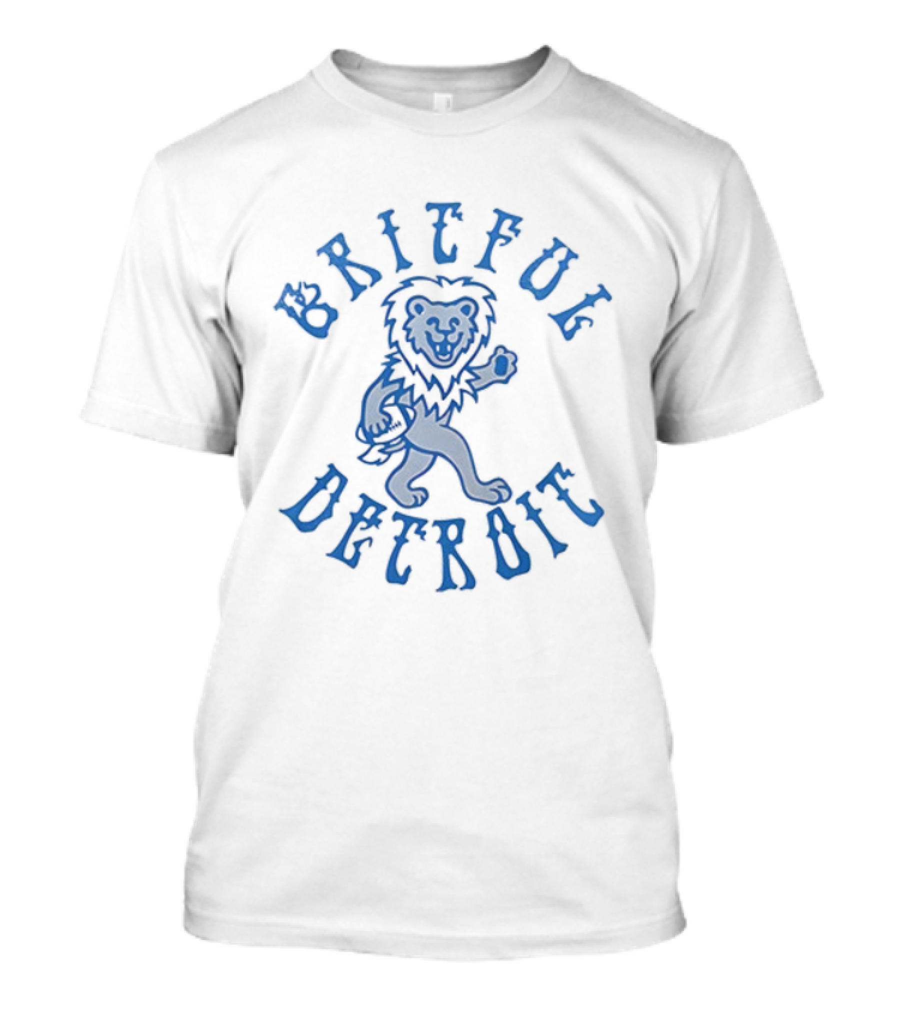 Detroit Lions Grateful Dead Bear Walking Gitful Detroit T-Shirt