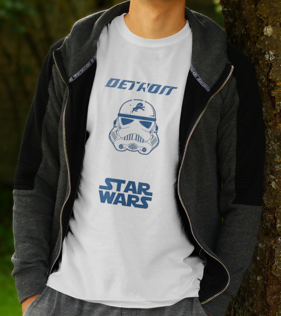 Detroit Lions Stormtrooper Star Wars Collaboration Fan Apparel T-Shirt