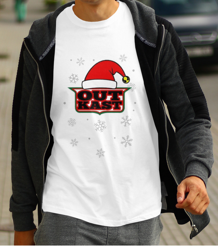 Outkast Christmas Santa Hat Snowflakes T-Shirt