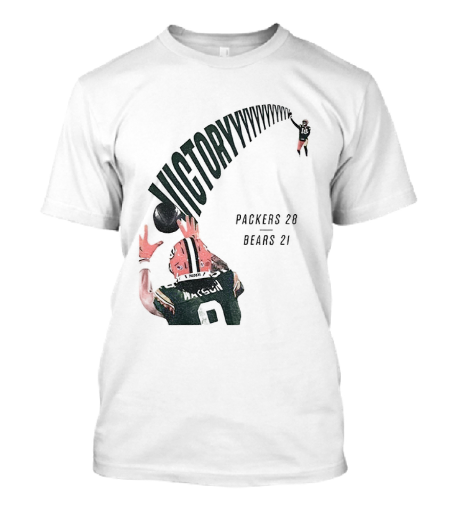 Green Bay Packers Victory 28 Bears 21 Football Win Over Chicago T-Shirt