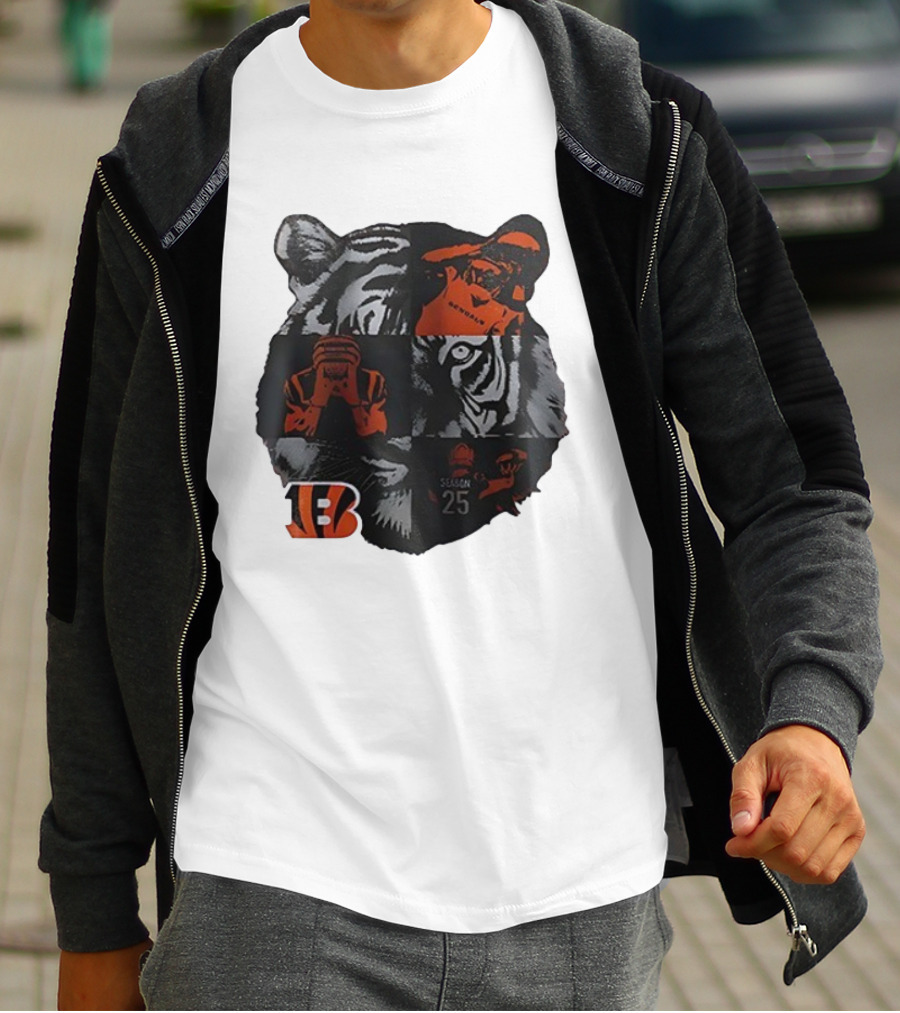 Cincinnati Bengals Season 25 Tiger B Emblem T-Shirt