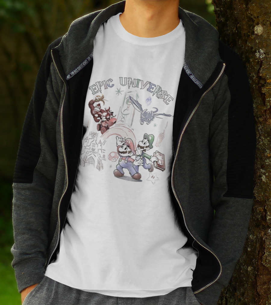 Epic Universe Mario Luigi Donkey Kong How To Train Your Dragon Collaboration T-Shirt