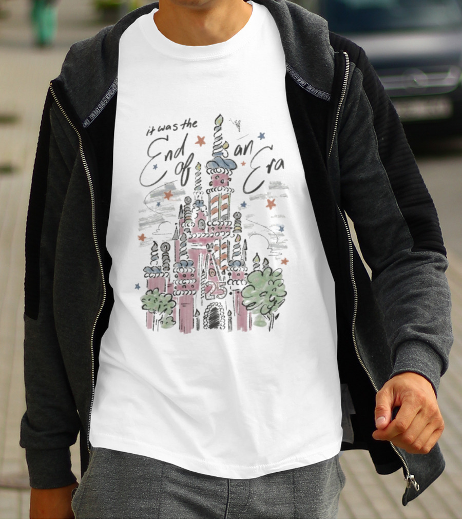 It Was The End Of An Era Magical Castle Illustration T-Shirt