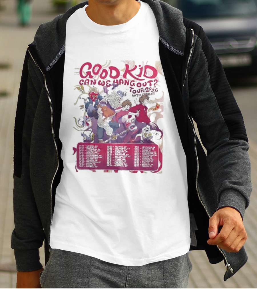 Good Kid Can We Hang Out Tour 2026 Dates Psychedelic Theme T-Shirt
